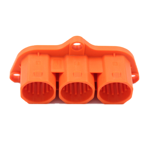 新能源汽車三芯過(guò)孔連接器注塑件 新能源汽車三芯過(guò)孔連接器注塑件